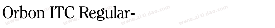 Orbon ITC Regular字体转换